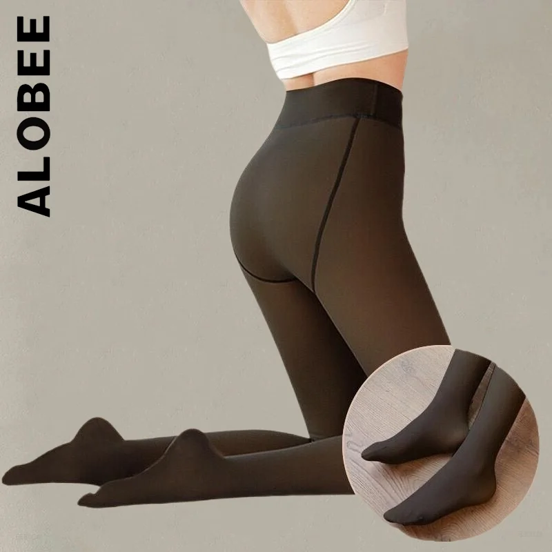 Alobee Women Spring Autumn Warm Thermal Pantyhose Sexy Pant Fake