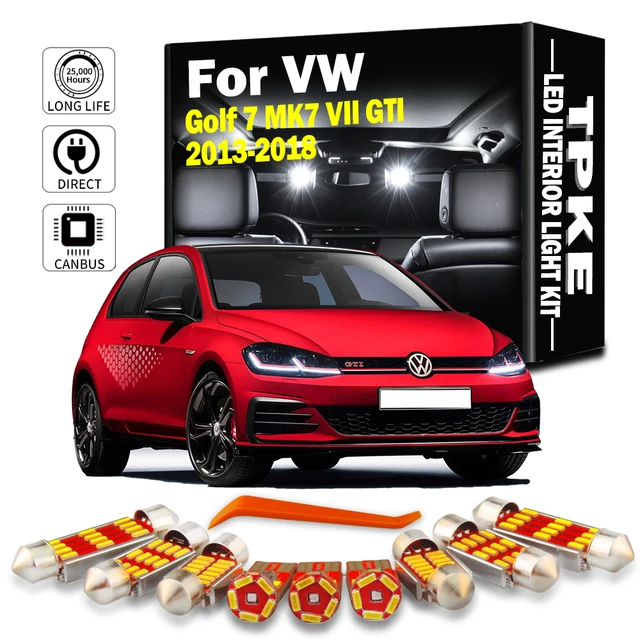 Pour Volkswagen GOLF 7 2 Ampoules LED BLANC Miroirs courtoisie