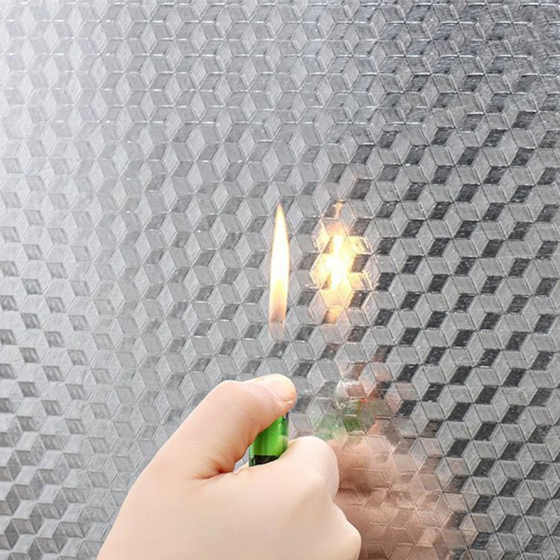 Modern Kitchen Oil-proof Self Adhesive Stickers Anti-fouling High-temperature Aluminum Foil gas stove Cabinet Contact Wallpaper 4