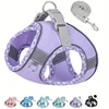 Reflective Puppy Harness and Leash Set Breathable Summer Mesh Dog Harness Vest Pet Cat Chest Straps Chihuahua Yorkies Harness