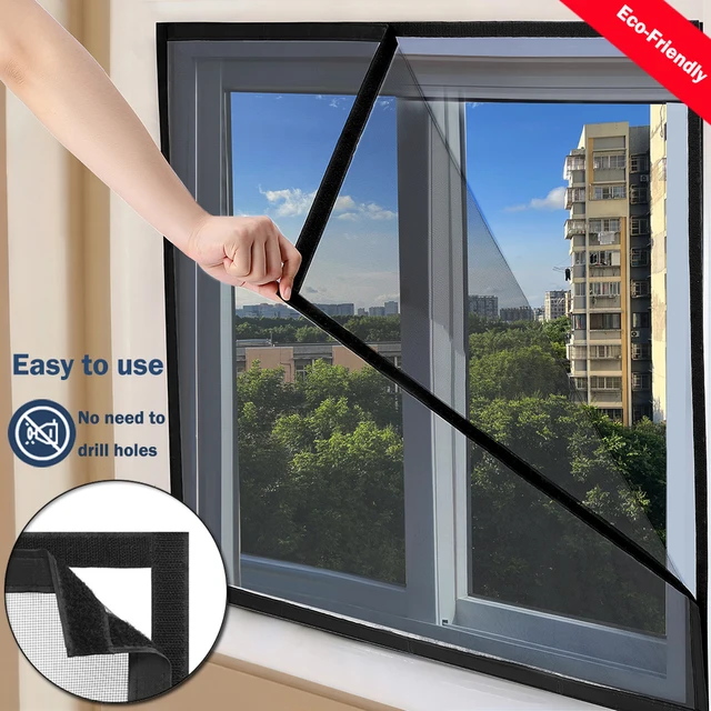 Black Window Mosquito Net Self-adhesive Anti-mosquito Window Screens Mesh Anti Insect Air Tulle Invisible Mosquitoes And Flies