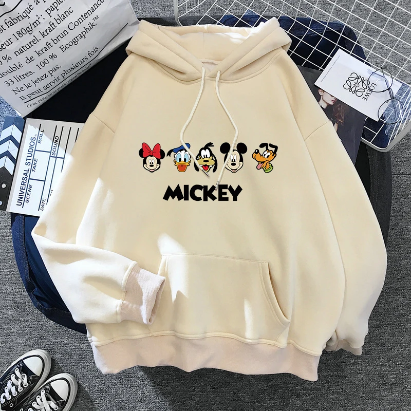 thumbnail image 1 of Sudadera con capucha Kawaii de los años 90 de Minnie Disney, Top corto de Mickey Mouse, sudaderas con capucha para mujeres, sudadera para niños y niñas, ropa de calle Harajuku, 1 of 5