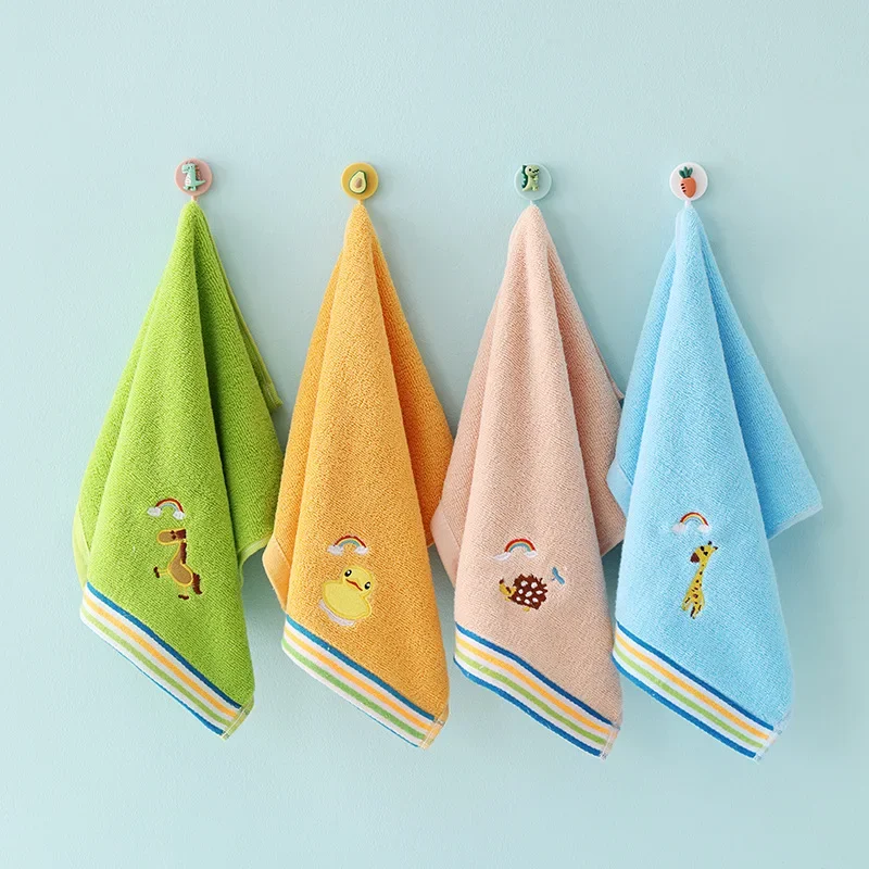 Cartoon Animal Baby Towel Cotton Children Bath Towel Soft Absorbent Handkerchief Face Washcloth for Kids Newborns 50x27cm
