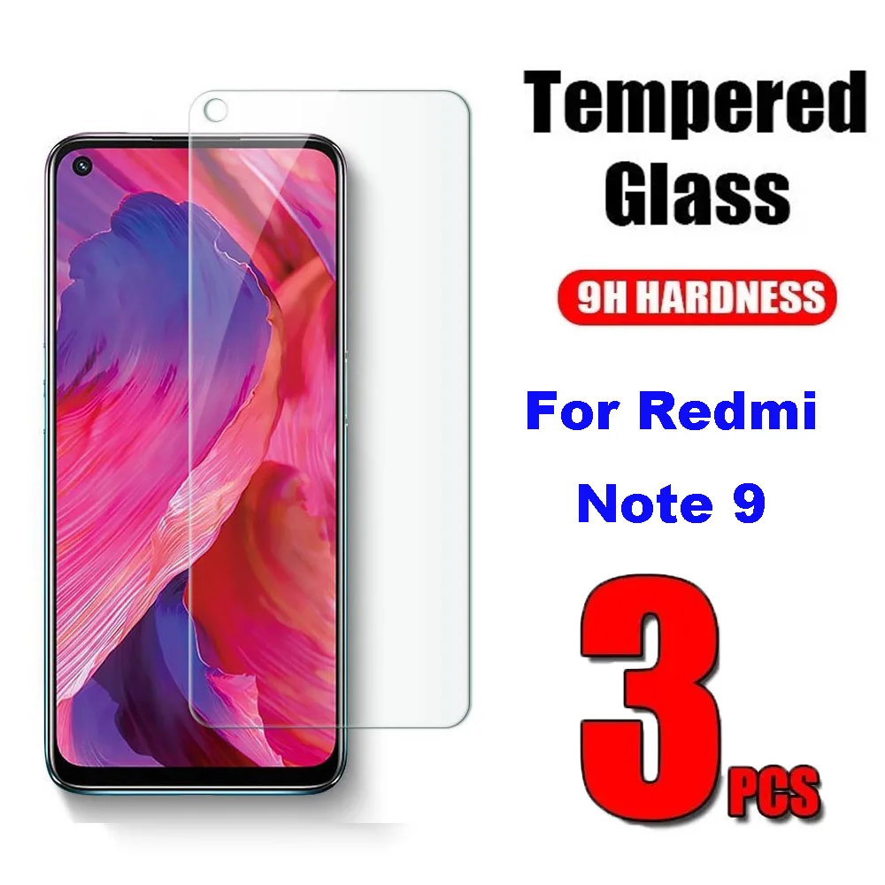 

3PCS 9H Tempered Glass For Xiaomi Redmi Note 9 Screen Protectors Glass Films