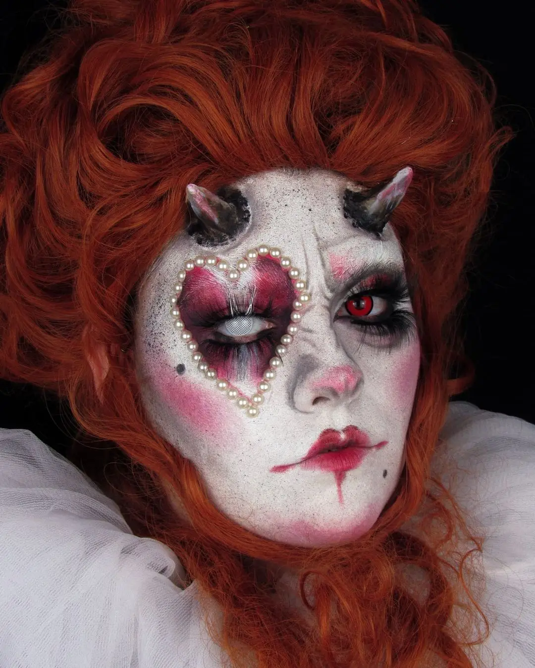 Bio-essence Halloween Cosplay Anime Contact Lenses - Black & Red