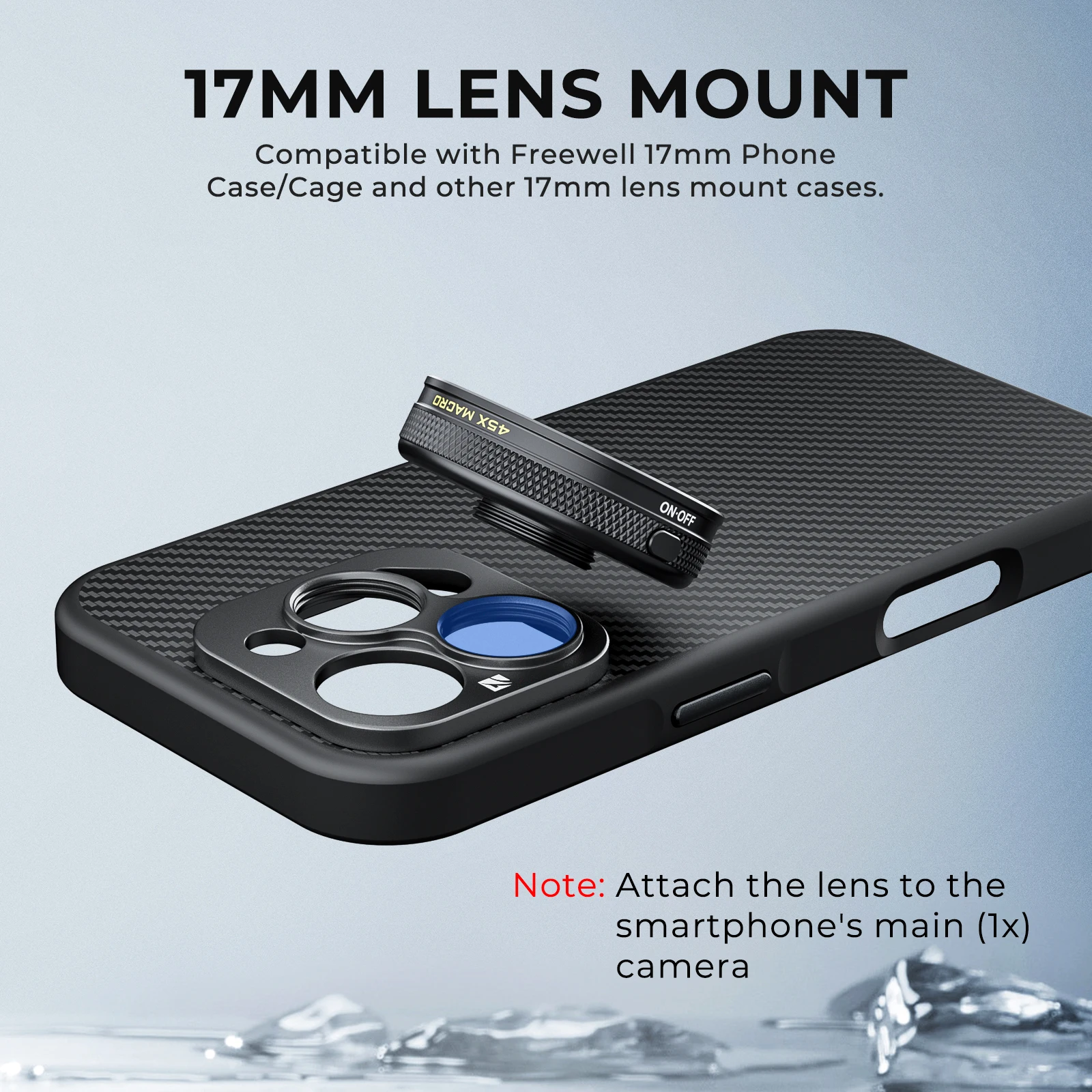 45x Macro Lens compatible 17mm Mount Phone Case Camera Accessories High-Magnific