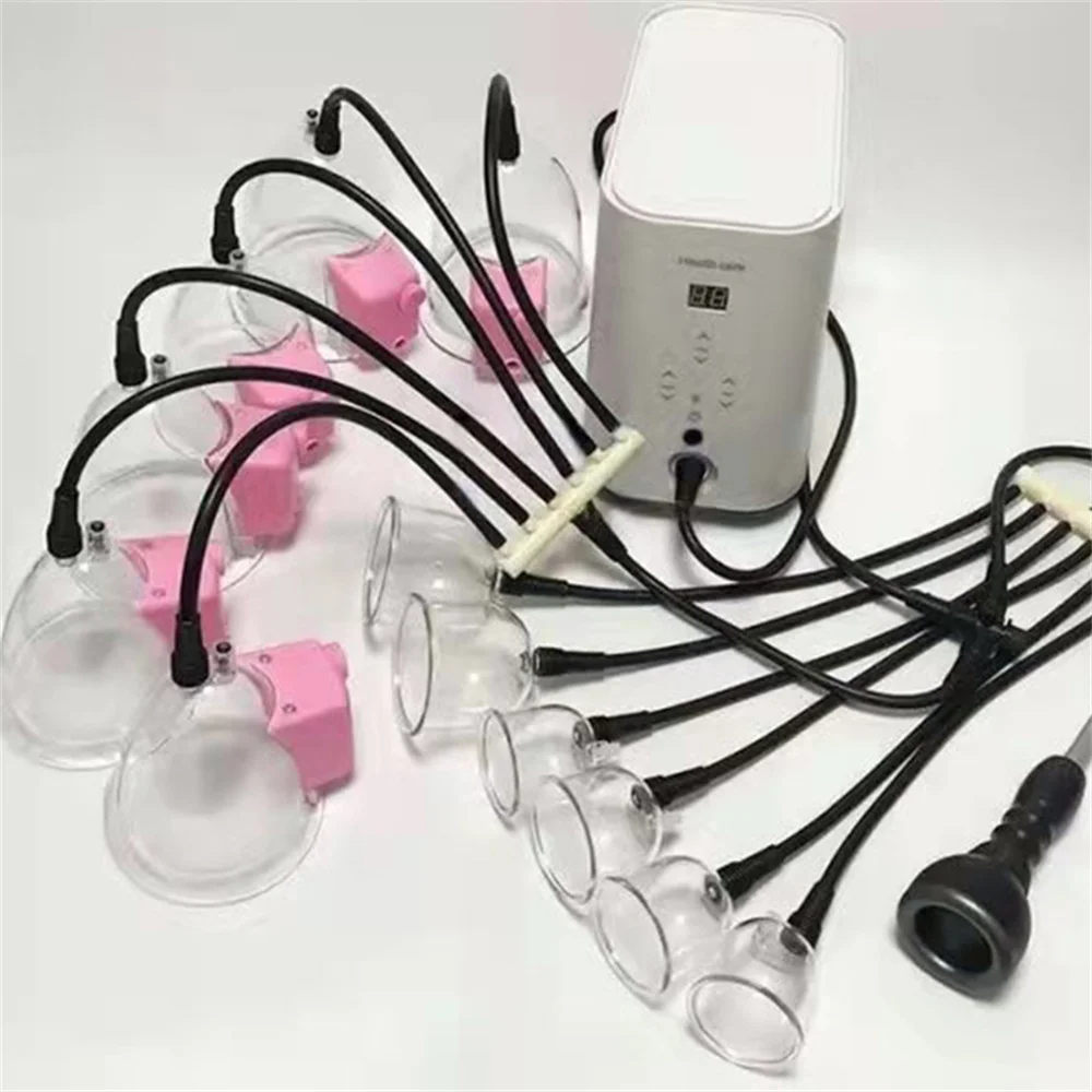 New Design suction 32 cups micro current led Hip butt lifting Breast Enlargement Massage Vacuum Therapy Cupping Machine