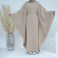 Eid Abaya Muslim Women Batwing Sleeve Maxi Dress Turkey Ramadan Kaftan Islamic Arab Long Robe Dubai Femme Jalabiya Vestidos Gown