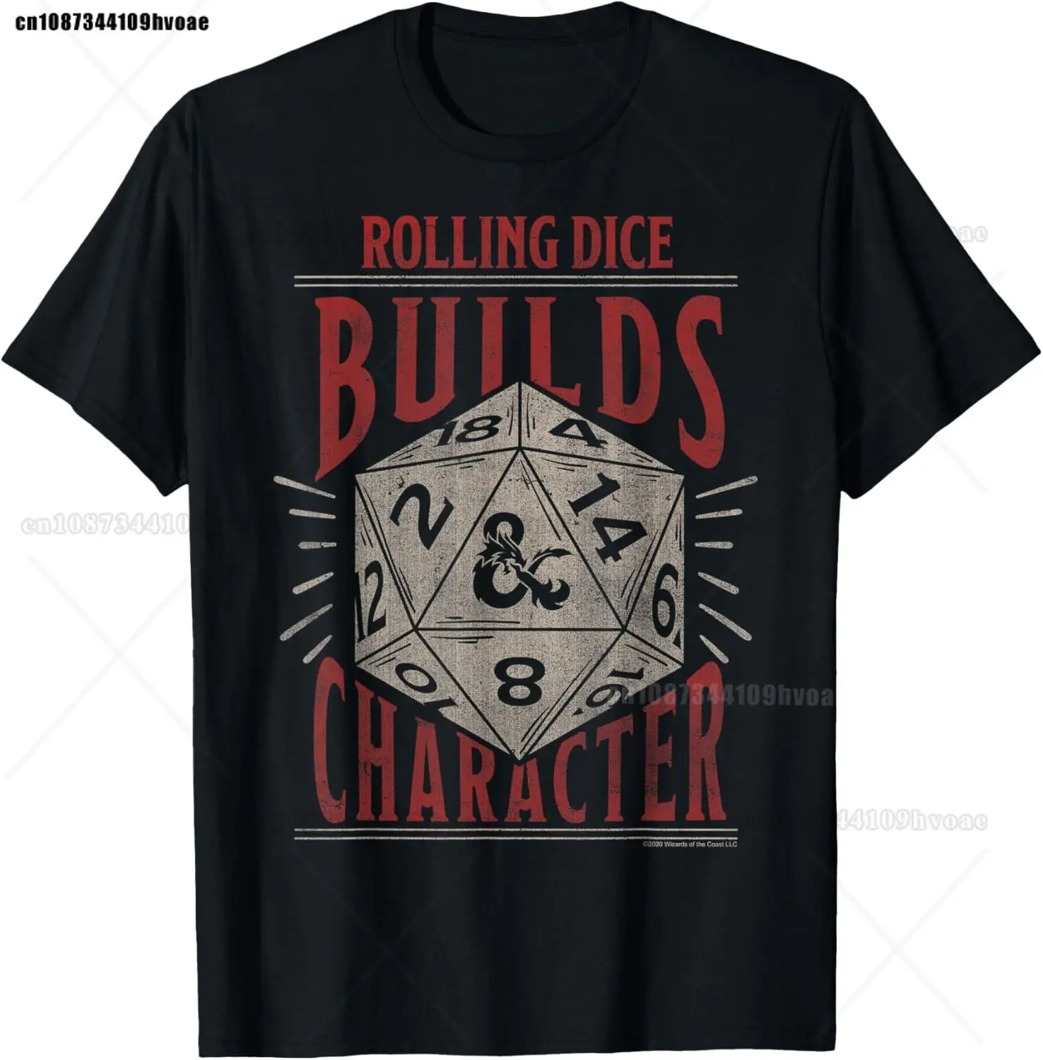 Retro Dungeon Tarot Karte Katze Würfel D20 T-Shirt für Konzentration Lustige Gamer Würfel Drachen T Shirts Sommer Streetwear Geschenke Männer – Detail 27