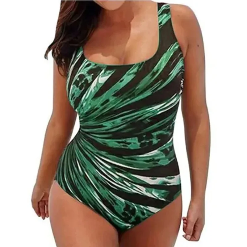 Sexy Patchwork One-Piece Large Size Swimwear Push Up Women Plus Size Swimsuit Closed Female Body Bathing Suit Pool Beach Wear women sport swimsuits women swim dresses