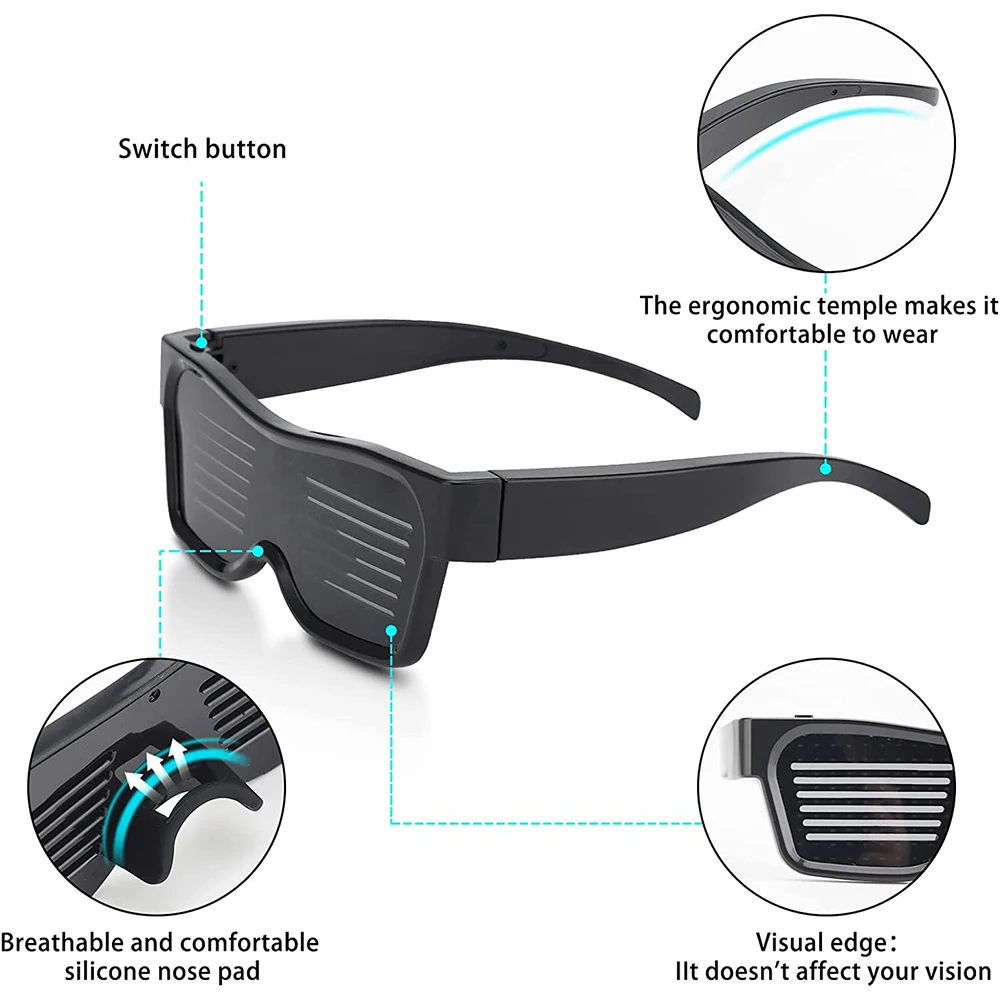 Lunettes Lumineuses Led Wit - Contrôle manuel - Animation en