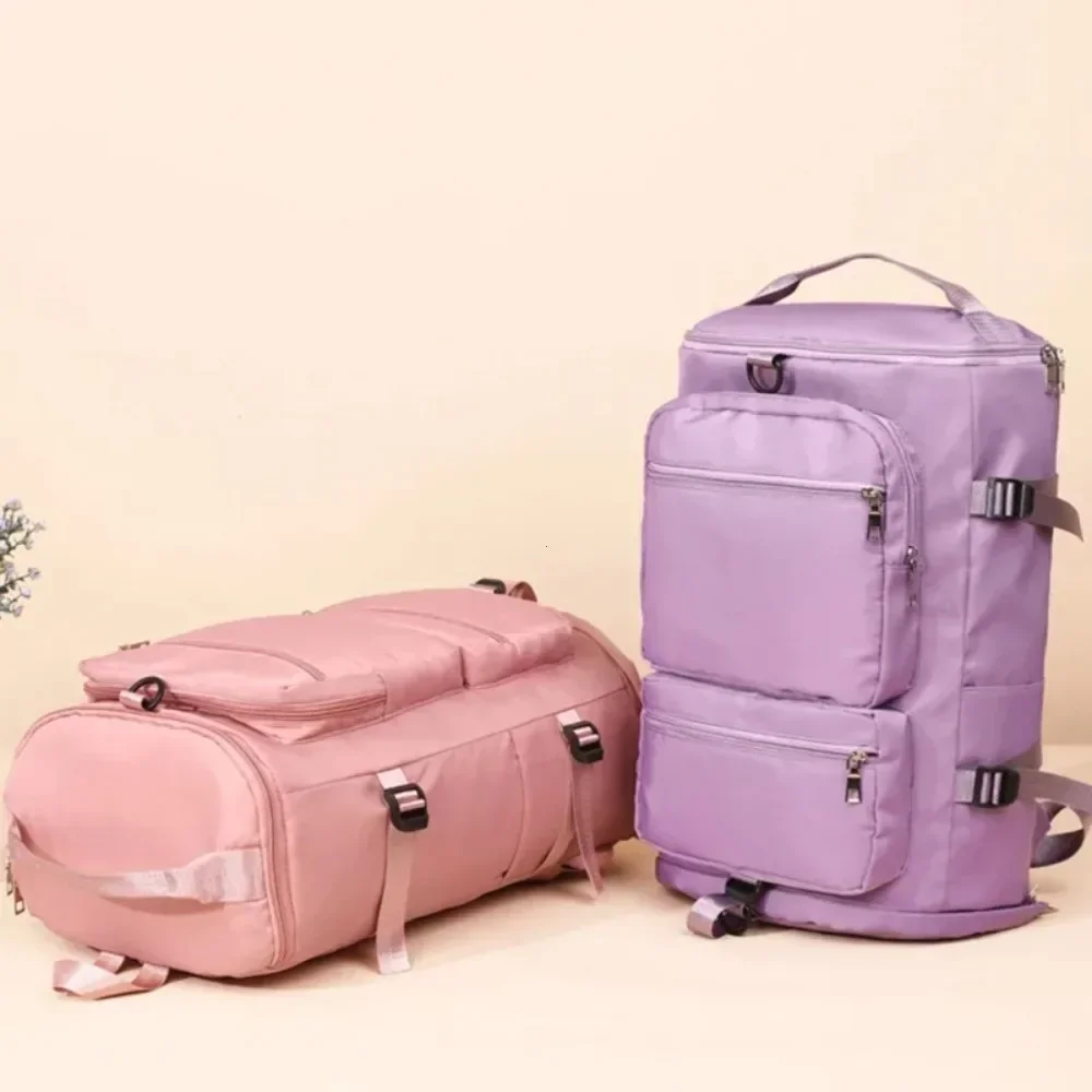 Women Large Travel Backpacks Waterproof Stylish Casual Daypack Bags with Luggage Strap Backpack Ladies Sports Yoga Luggage Bags - 3