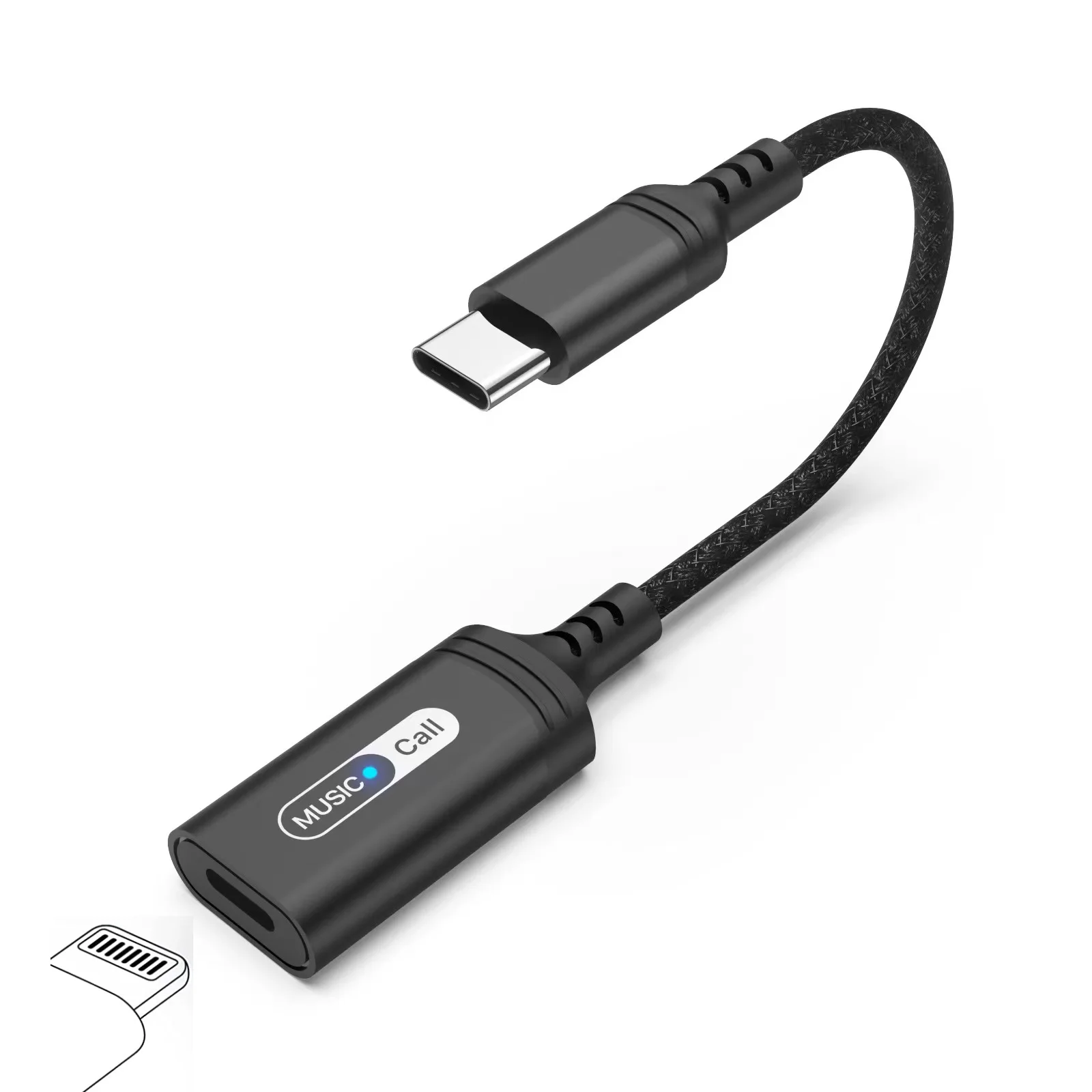 

USB-C to Lightning Audio Adapter USB Type C Male to Lightning Female Headphones Converter for iPad Pro 2021 MacBook USB C Phones
