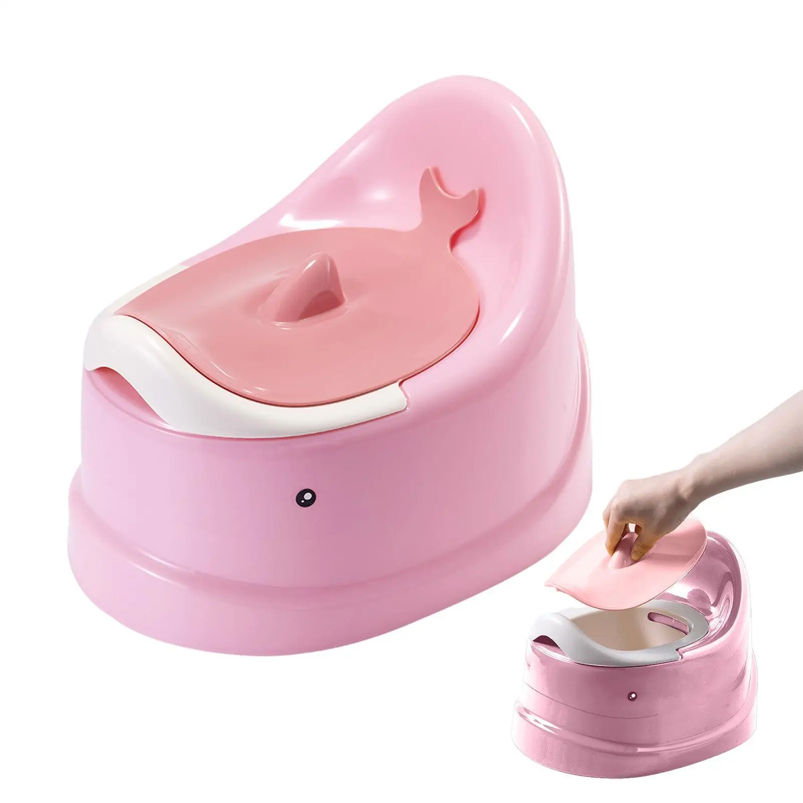 1pc Portable Toddler Potty Baby Toilet Trainer Training Toilet For Travel Stable And Safe Oval Bottom Design Non Slip Potty