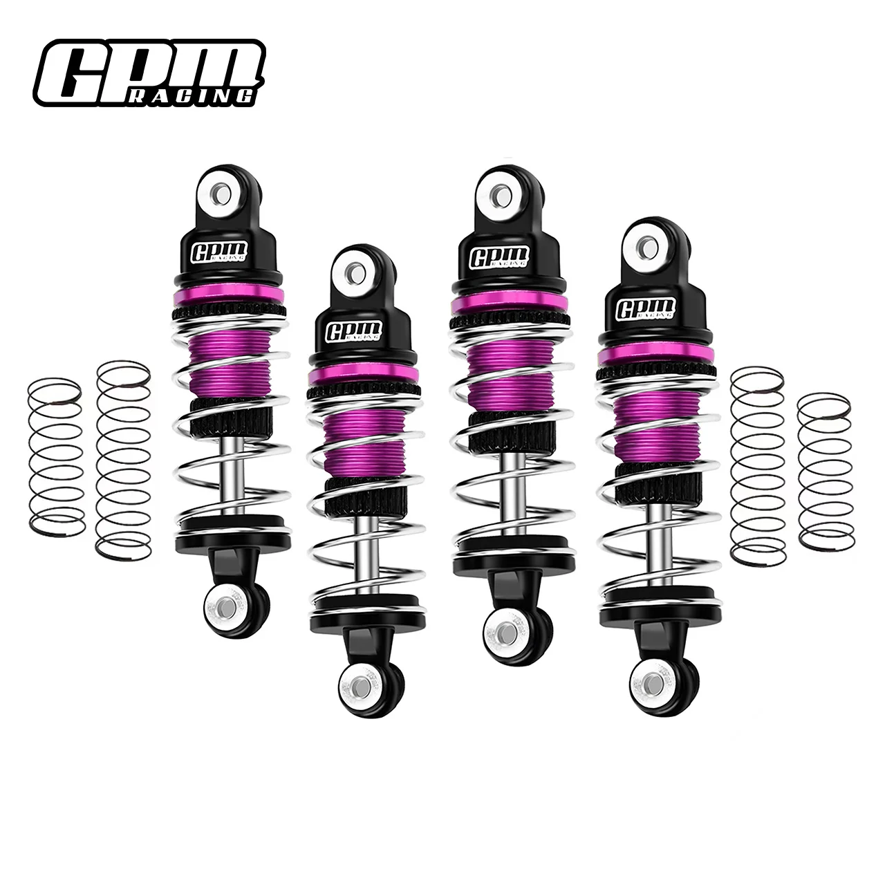 High-Performance Alloy 6061 Front & Rear Shock Set for 1/24 Scale Models