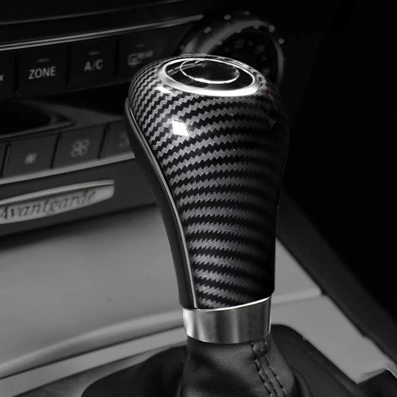 Carbon Fiber Gear Shift Knob Cover for Mercedes-Benz W204 W212 A C E G GLS Class