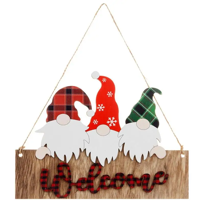 

Christmas Gnomes Decorations Christmas Decorations For Home Signboard Christmas Front Door Solid Wood Create A Christmas Mood