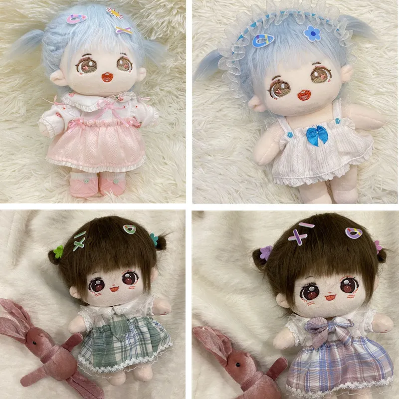 20cm Idol Plush Doll Clothes Suit Pink threepiece suspender skirt 20cm