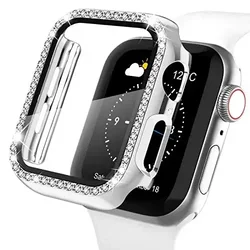 Sparkling Bling Diamond Bumper with Screen Protector for Series 654 SE 40MM (Silver)