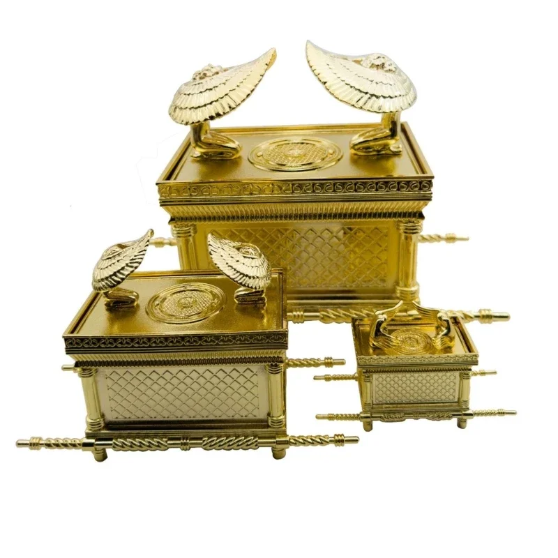 Israeli Cabinet Ornament Ark of the Covenant Replicas Model Statue for Home Decors Enthusiasts and Israel Culture Lover