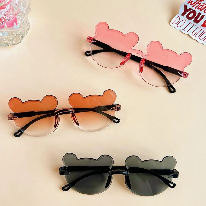 Kids Sunglasses Children Girls Beautiful Bear Shape Colors UV400 Sunglasses Baby Cute Outdoor Sun Protection Sunglasses Girl Sun Glasses