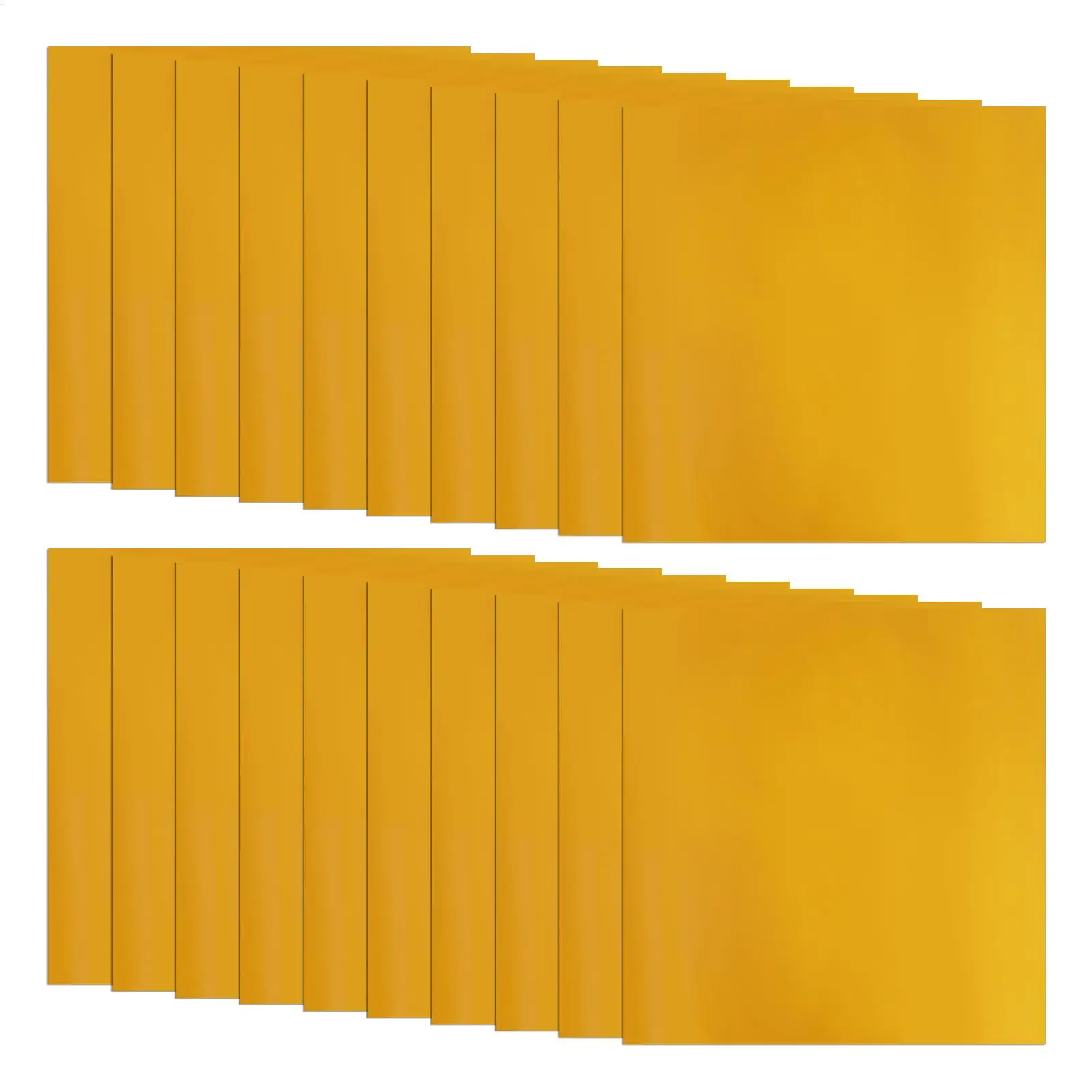 Golden Embossed Aluminum Foil Sheets for Crafting and Art Projects - 20-Piece Set