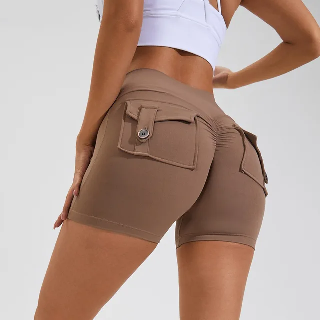 Leggings de sport 2026 pour femme avec poches, taille haute, effet push-up, pour yoga et entraînement, effet seconde peau, XP89