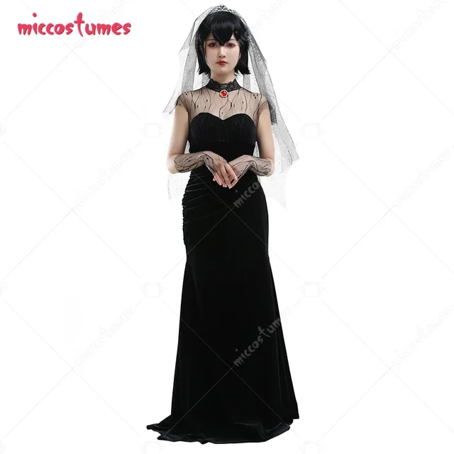 MicCostumes Ghost Bride Skeleton Cosplay Dress Halloween Costume