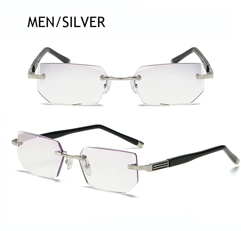 

Luxury Diamond Cutting Ultralight Full-rim Reading Glasses Women Men Rimless High Quality Frame Anti Blu Ray Fashion 1 2 3 to 4