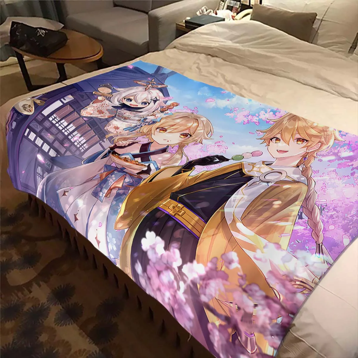 Genshin Impact Game Character Anime Blanket Lightweight Breathable