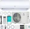 12000BTU Smart Air Conditioner System 19 SEER2 Split Inverter AC W/ Pre-Charged Heat Pump Installation Kit WiFi Remote Control 1