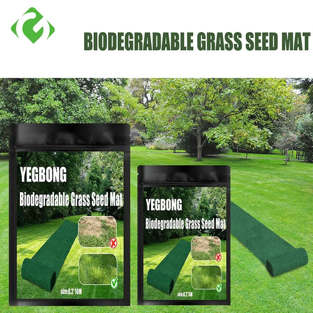 Öko Takaró Nem Szőtt Fű Biológiailag Lebontható Mag Szőnyeg Kertészkedés Vetőmag Szélálló Talaj Hidratálás - Image 3