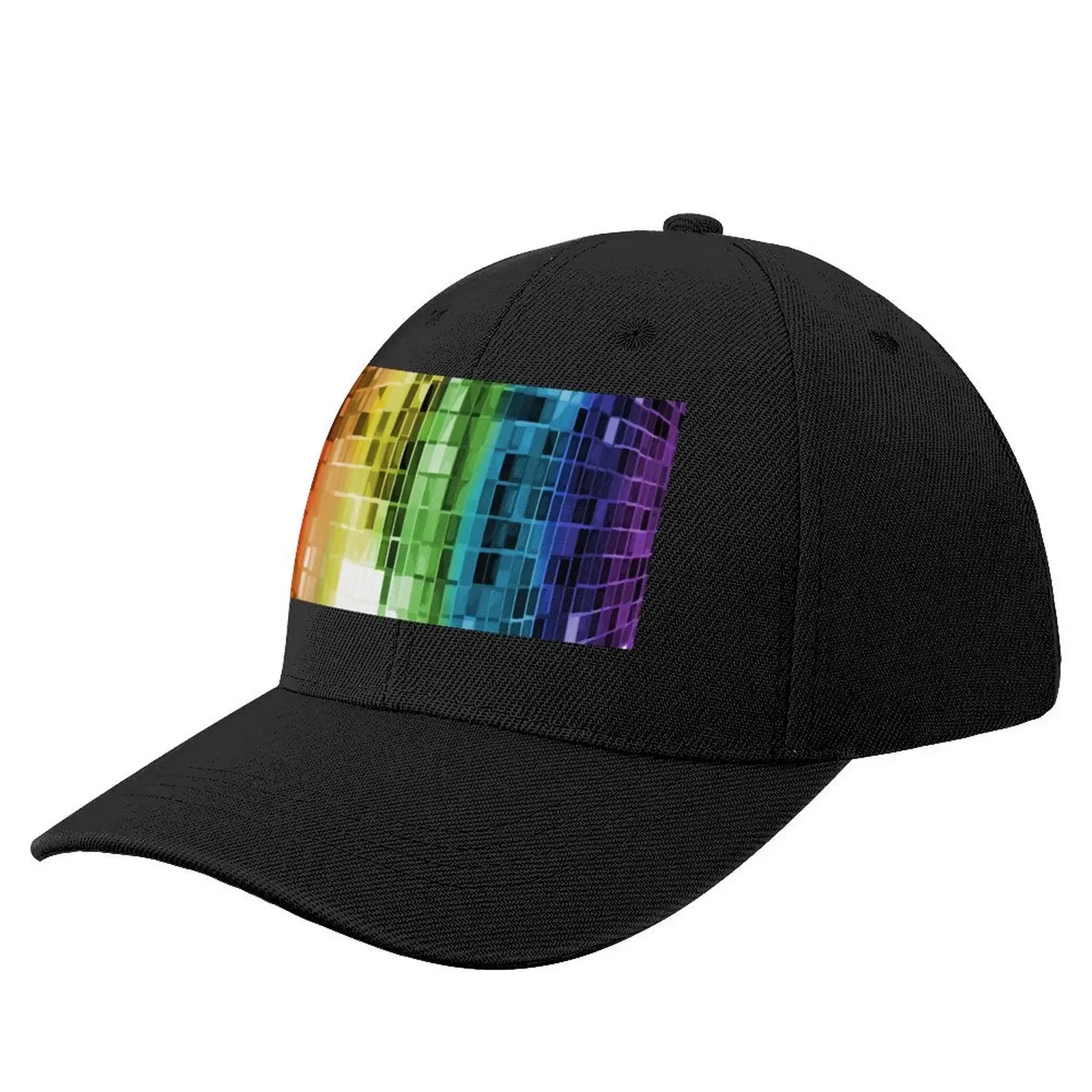 

Rainbow Disco Ball Pattern Baseball Cap Streetwear |-F-| Men's Baseball Women's