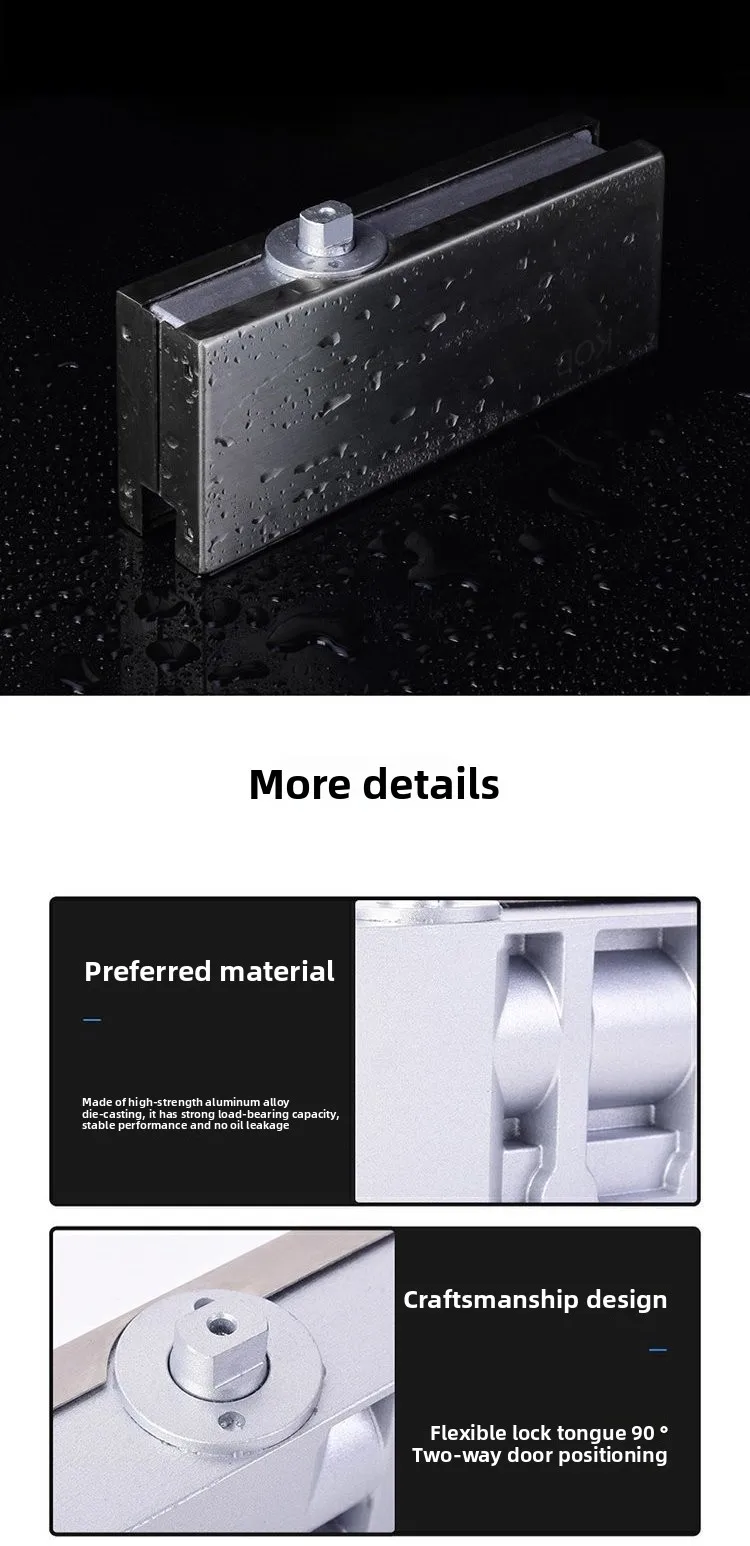 glass door slotting-free floor spring hidden frameless door spring positioning p