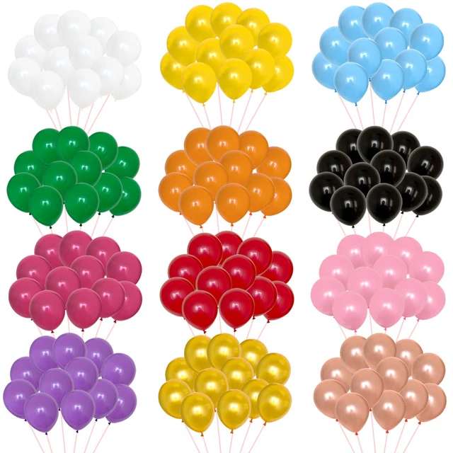 Ballons en latex à hélium pour décoration de fête, rose, or, noir,  anniversaire, mariage, adulte, baby