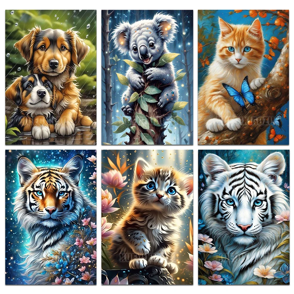 Kit Diamond Painting 5D Gatto - Pittura Con Diamanti Per Adulti E Bambini, 30x40 Cm - Foto 12