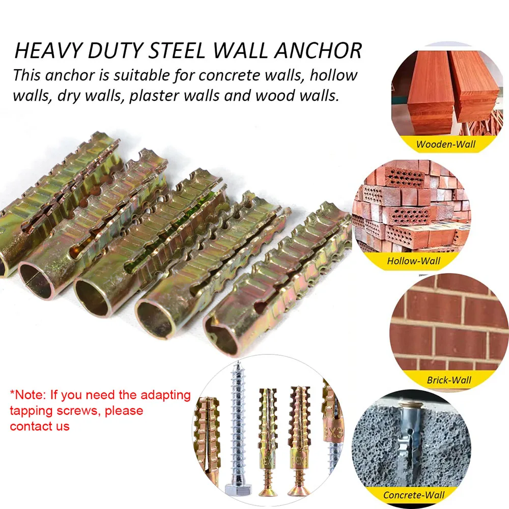 NINDEJIN JCPZ Heavy Duty Galvanized Expansion Anchors M5-M10 - Image 4