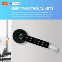 Tuya Bluetooth Biometric Electronic Lock Smart Fingerprint Password App Unlock Intelligent Door Handle Lock Home Security - Image 5