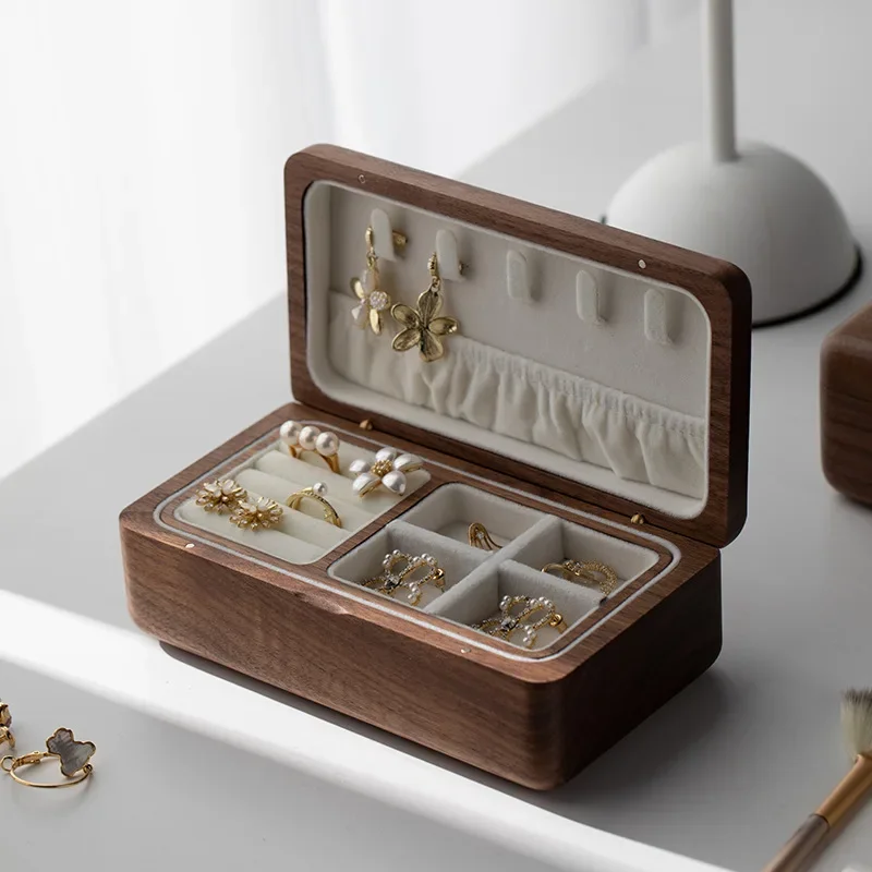 

Walnut box, advanced storage box, jewelry rack，jewelry organizer