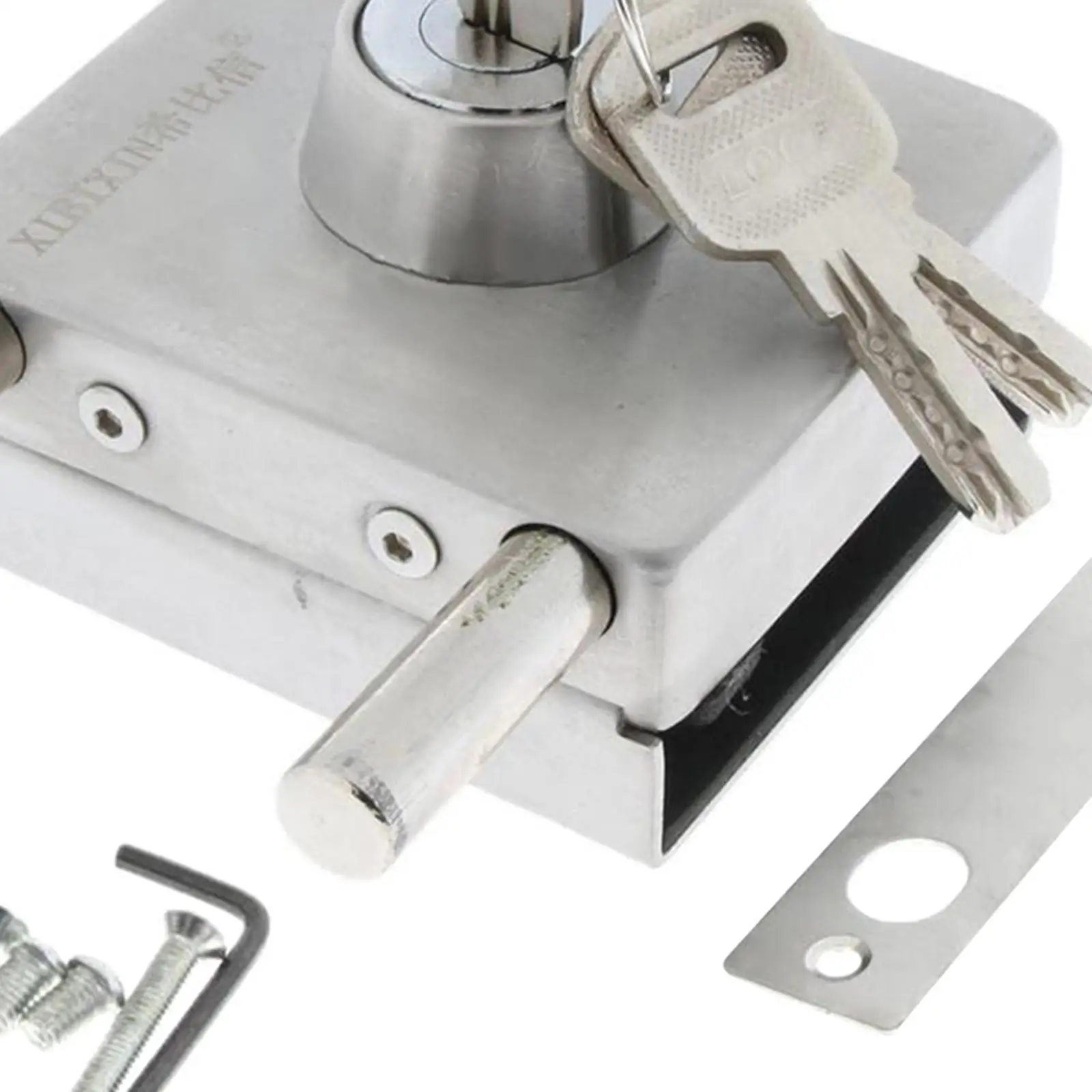 Glass Door Lock, Anti Lost Security Lock, Premium Push Sliding Gate Lock Office Glass Door Lock for 10-12mm Thick