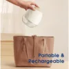 Wireless Breast Pump Caramel Color Electric Wearable Breast Pump BPA-free with LED Display 3 Modes & 9 Levels 3