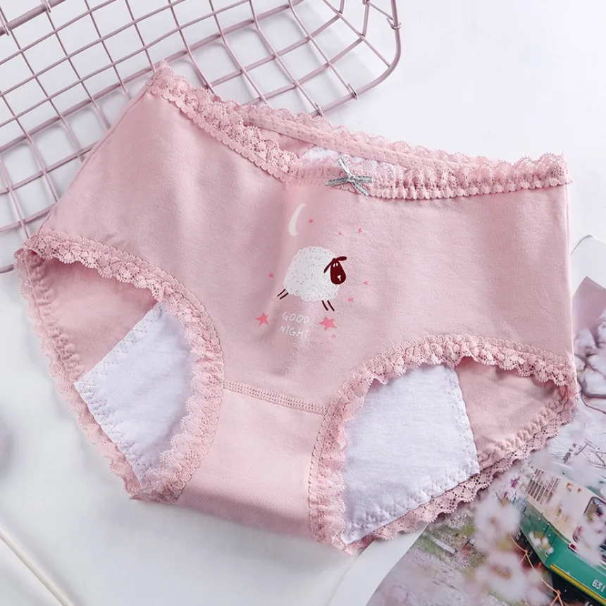 

Women's Menstrual Underpants Beautiful Bows Sexy Lace Edge Leak-proof Aunt Pants Suitable for Girls Over 12 Years Old panties