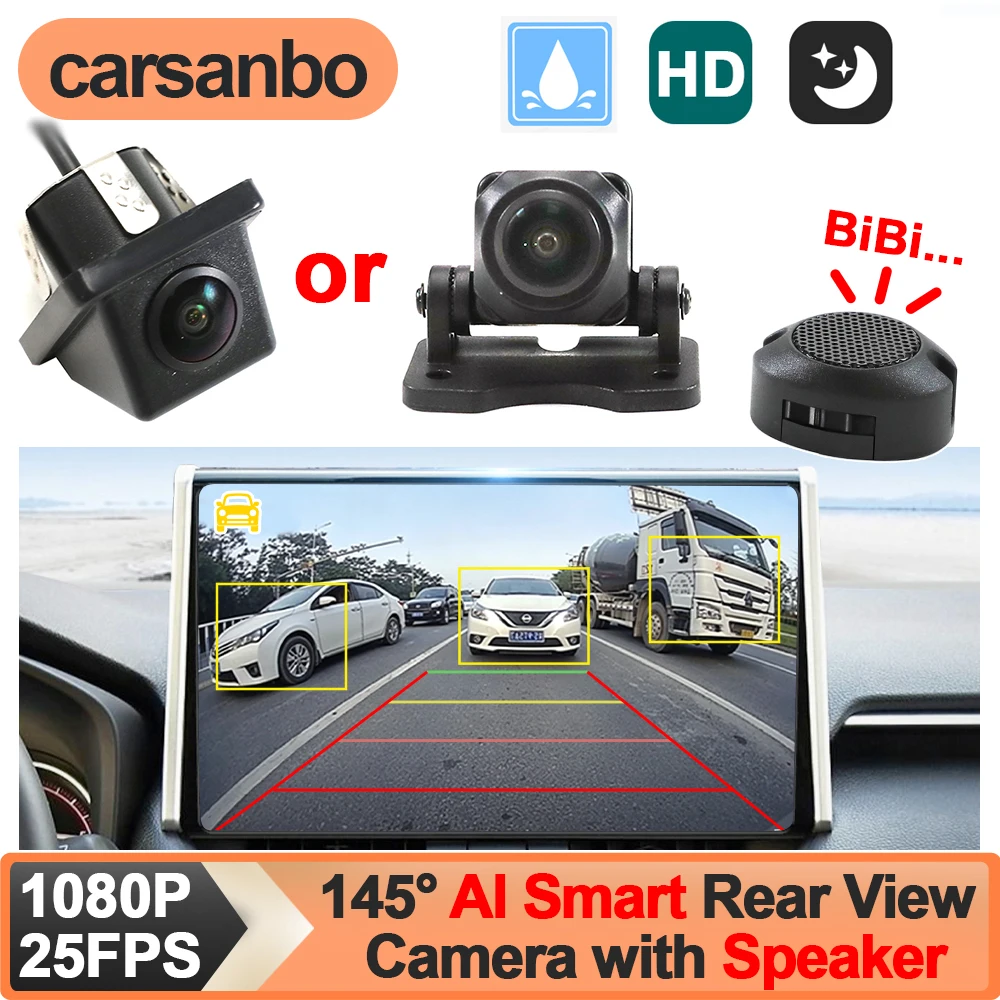 카산보 AHD 1080P AI 스마트 후방 카메라 (스피커 내장) 145 °   광각..