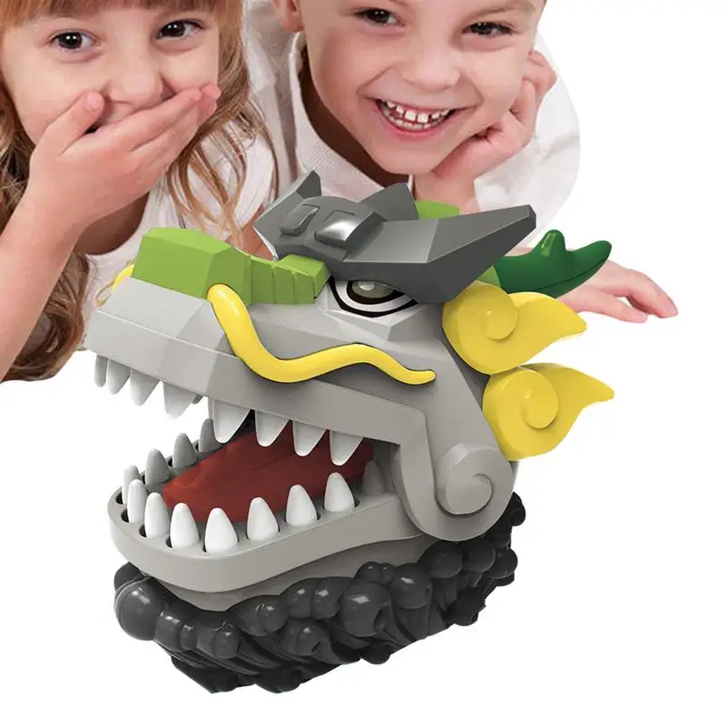 

Dentist Game For Kids Cartoon Dragon Animal Press Teeth Bite Finger Teeth Toy Dragon-Themed Toddler Biting Toy Cartoon Animal