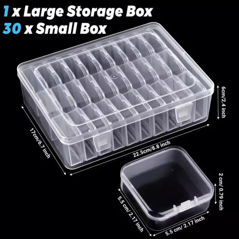 Transparent Independent Packaging Box Small Bead Organizers Plastic Storage Cases Mini Clear Bead Storage storage boxstorage containerplastic storage box