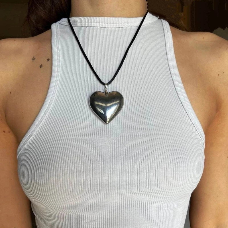 4 Pezzi Collana/Bracciale in Ecopelle Cordino in Pelle a Catena Intrecciata Nera