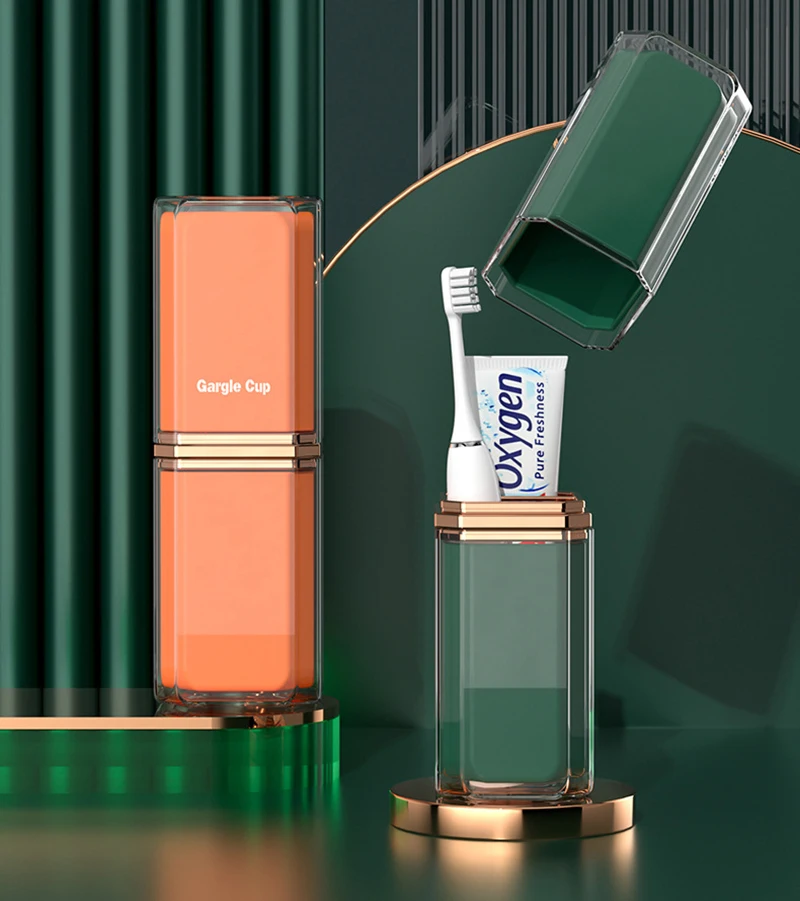 Portable Travel Toothbrush And Toothpaste Storage Cup Holder_voghion.com