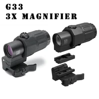 Tactical Eotech G33 G43 G45 Sight Fixed 3X 5X Magnifier Scope With Switch to Side Quick Detachable QD Mount For Airsoft Hunting 2