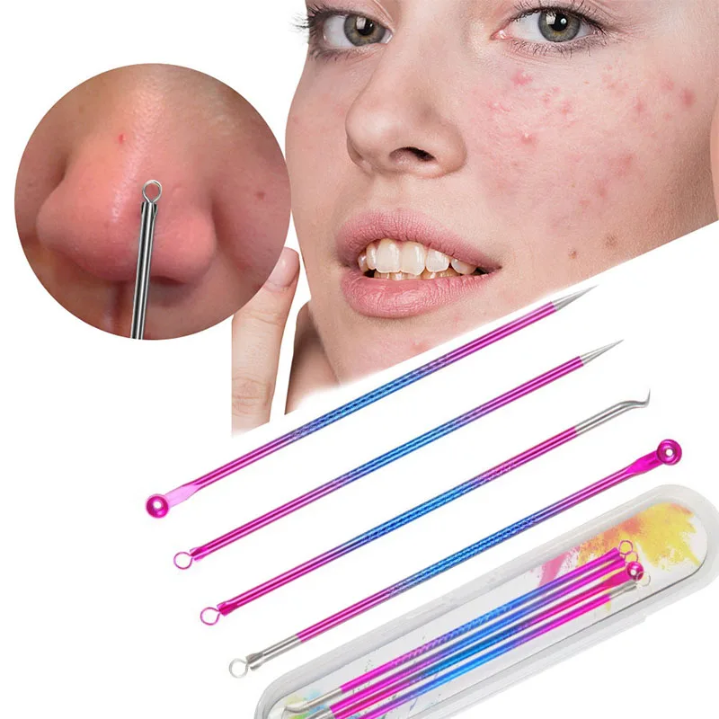 Pimple And Blackhead Removal Kit With Facial Cleaning Tools_voghion.com
