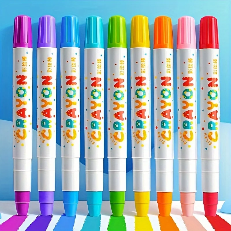 Vibrant Washable Oil Crayons - Safe & Non-Staining Art Supplies, Perfect Festival Gift